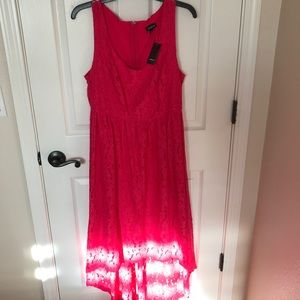 Pink high low dress